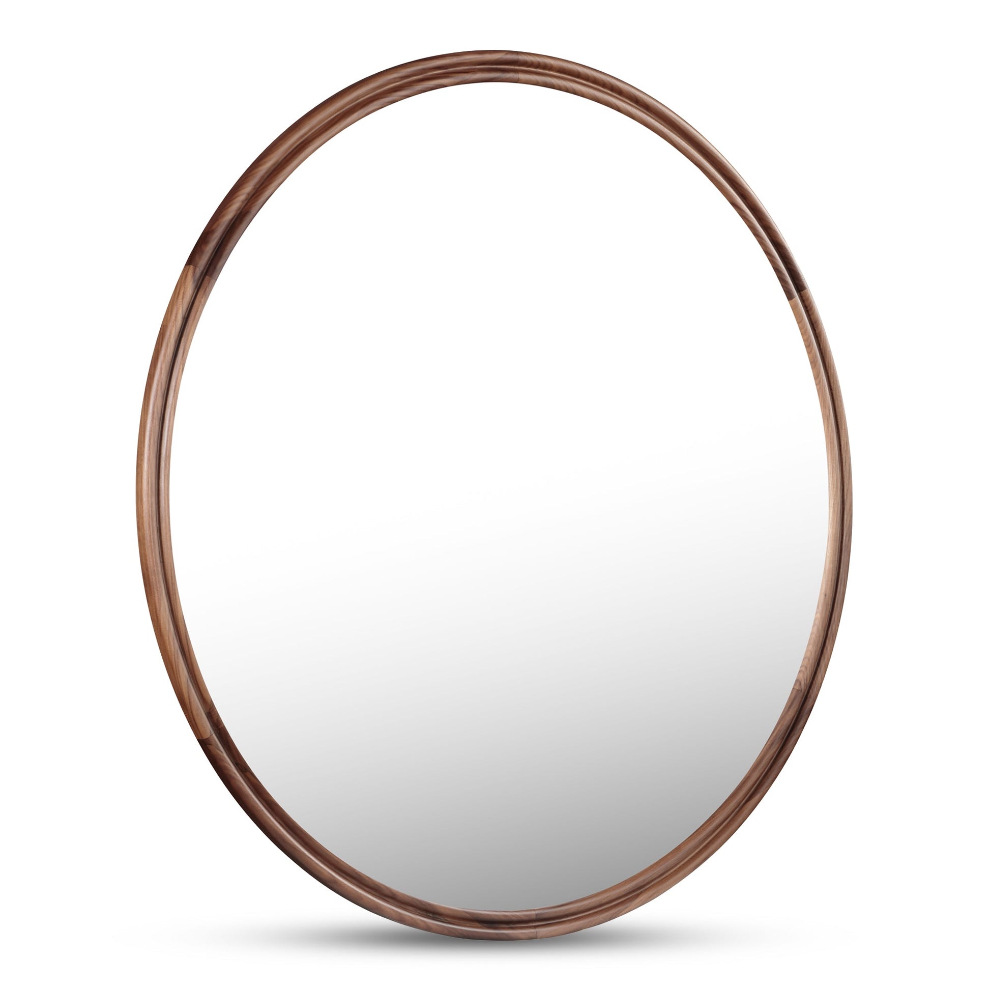 Alcott Walnut Small Round Mirror - Ornate Home
