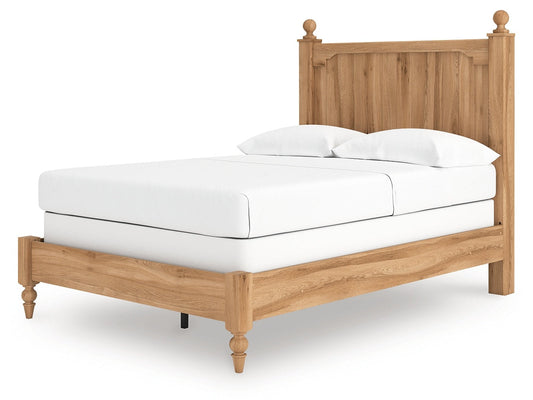 Aleaport Warm Brown Full Panel Bed- Viva Furn