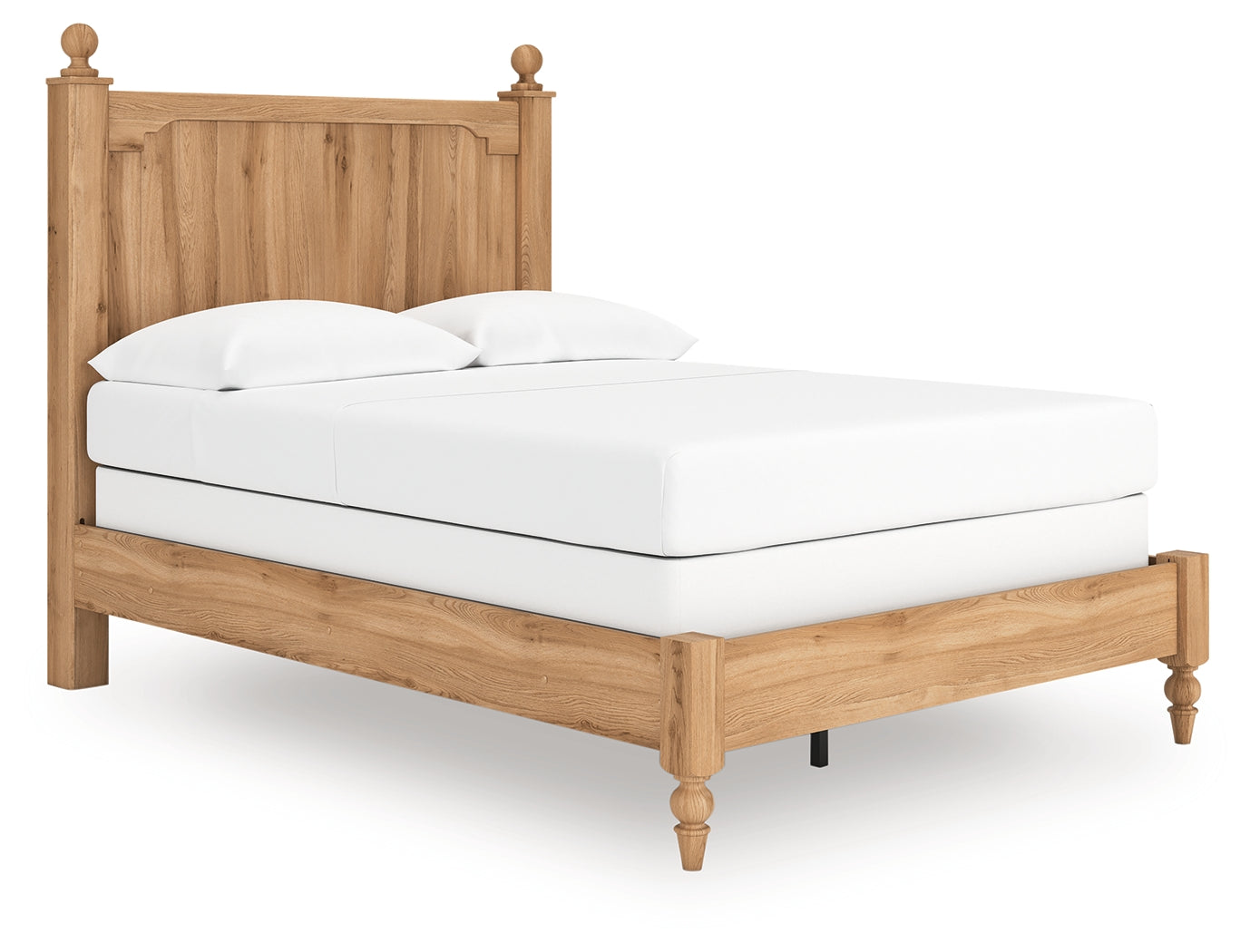 Aleaport Warm Brown Full Panel Bed- Viva Furn