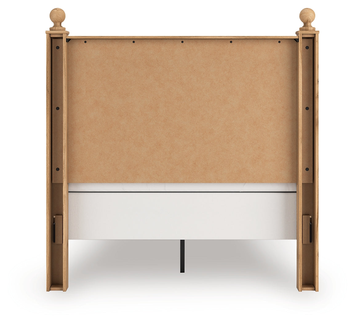 Aleaport Warm Brown Full Panel Bed- Viva Furn