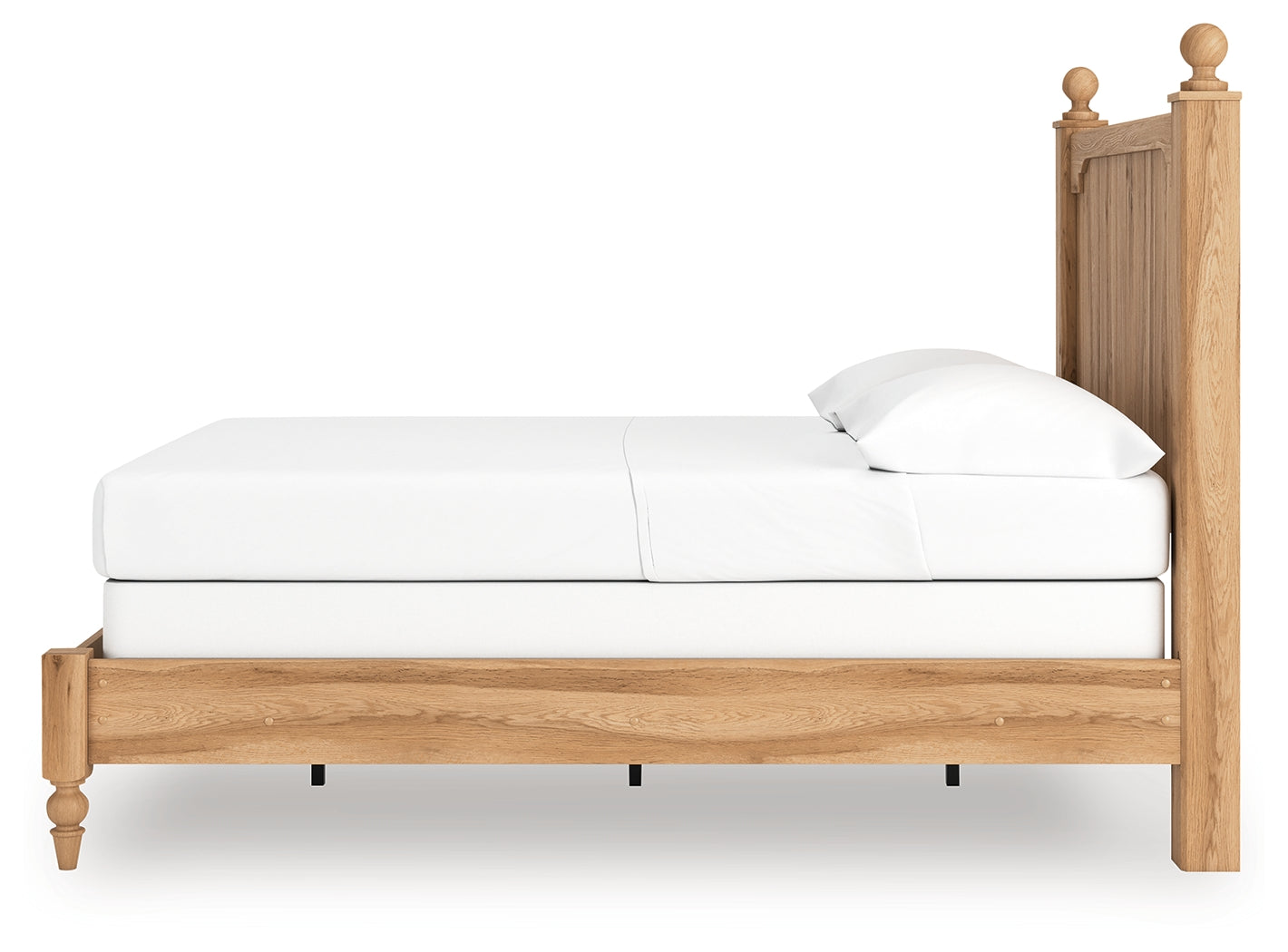Aleaport Warm Brown Full Panel Bed- Viva Furn