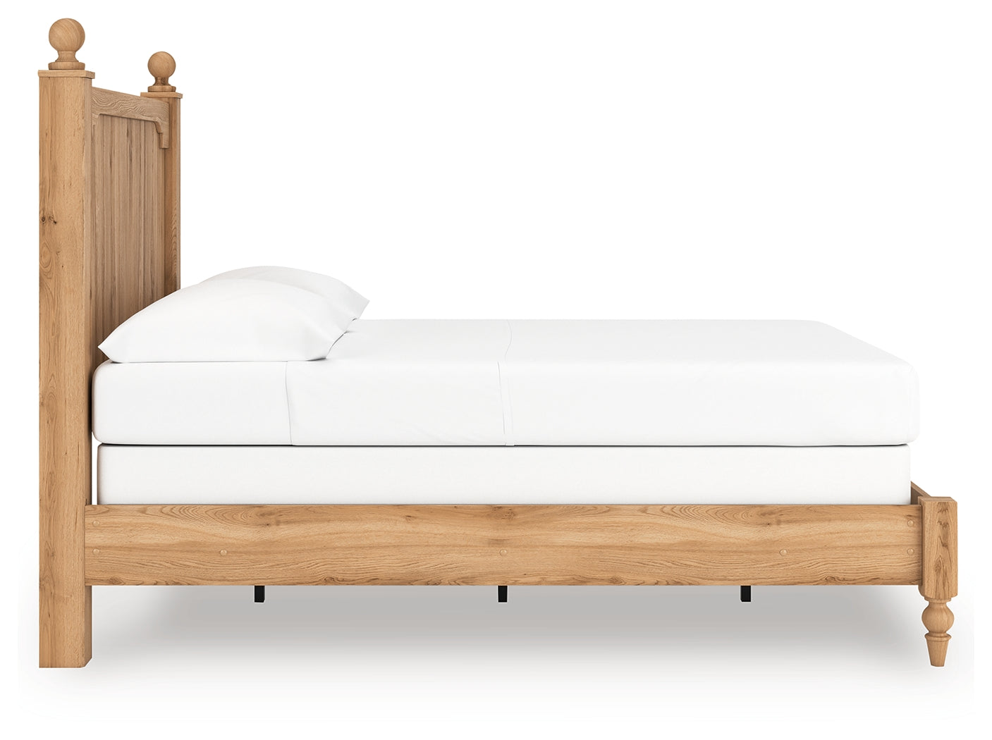 Aleaport Warm Brown Full Panel Bed- Viva Furn