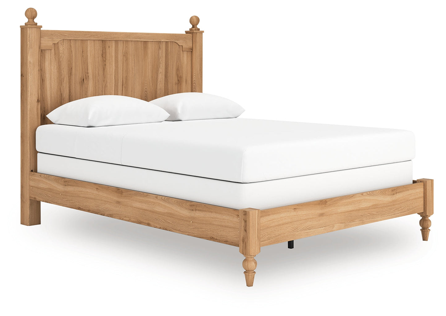 Aleaport Warm Brown Queen Panel Bed- Viva Furn