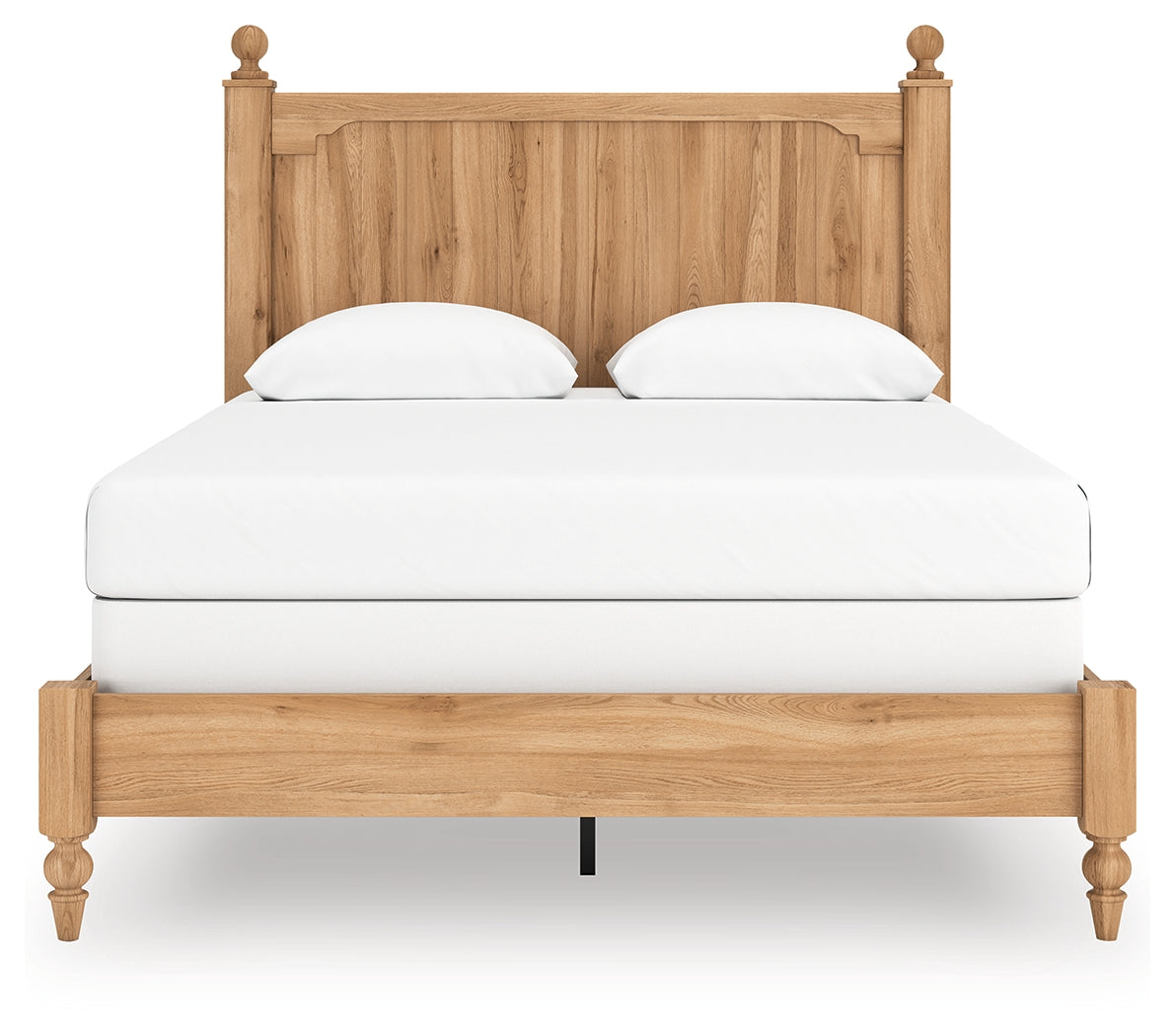 Aleaport Warm Brown Queen Panel Bed- Viva Furn