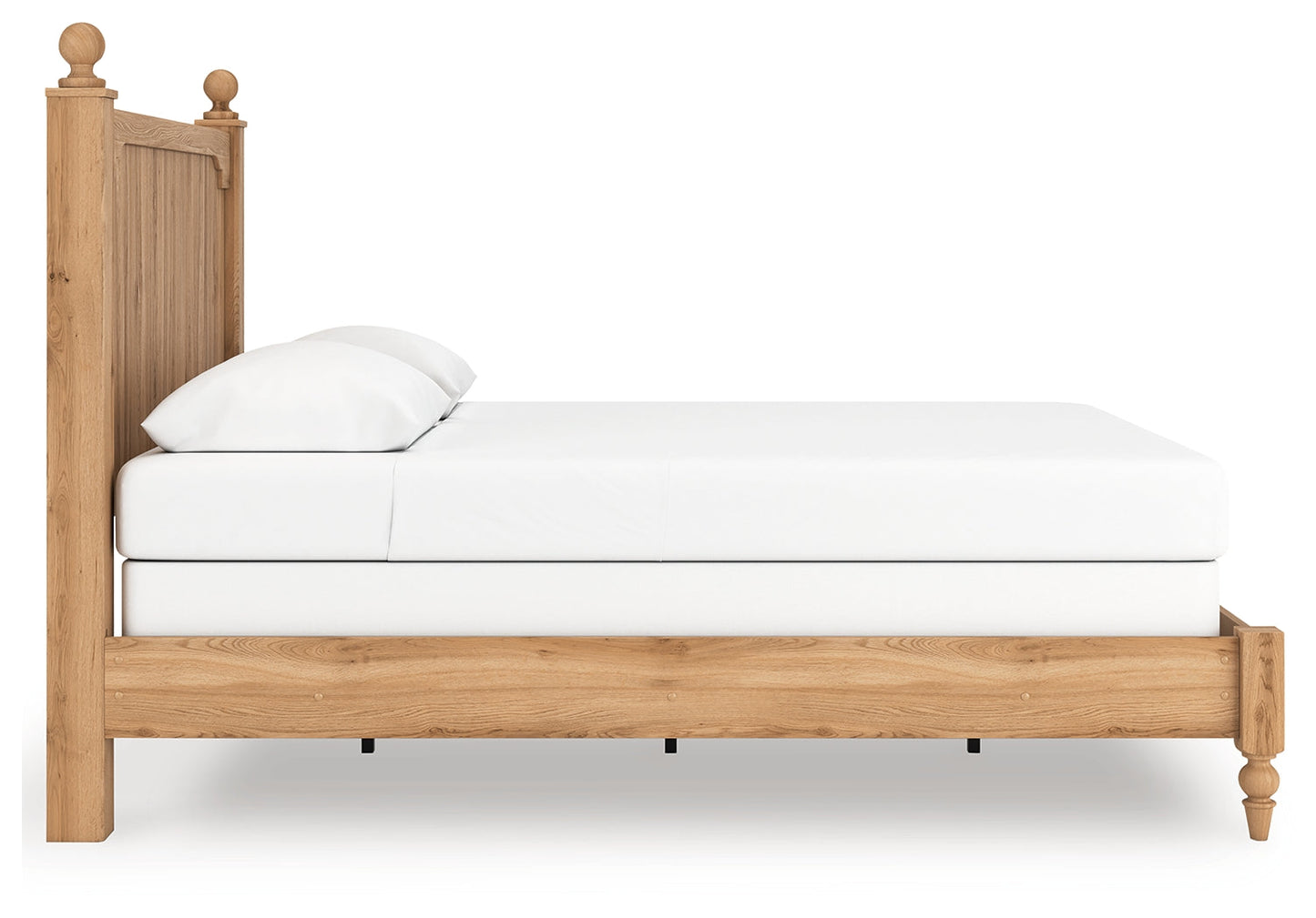 Aleaport Warm Brown Queen Panel Bed- Viva Furn