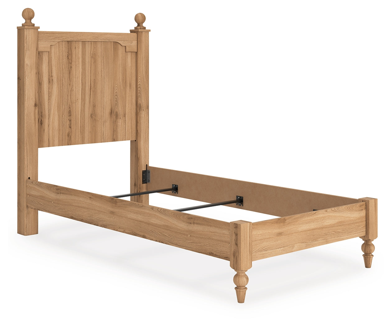 Aleaport Warm Brown Twin Panel Bed- Viva Furn