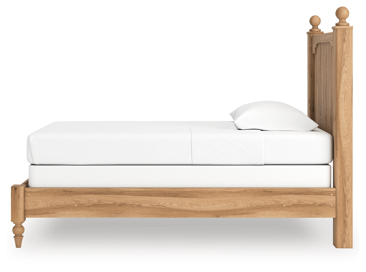 Aleaport Warm Brown Twin Panel Bed- Viva Furn