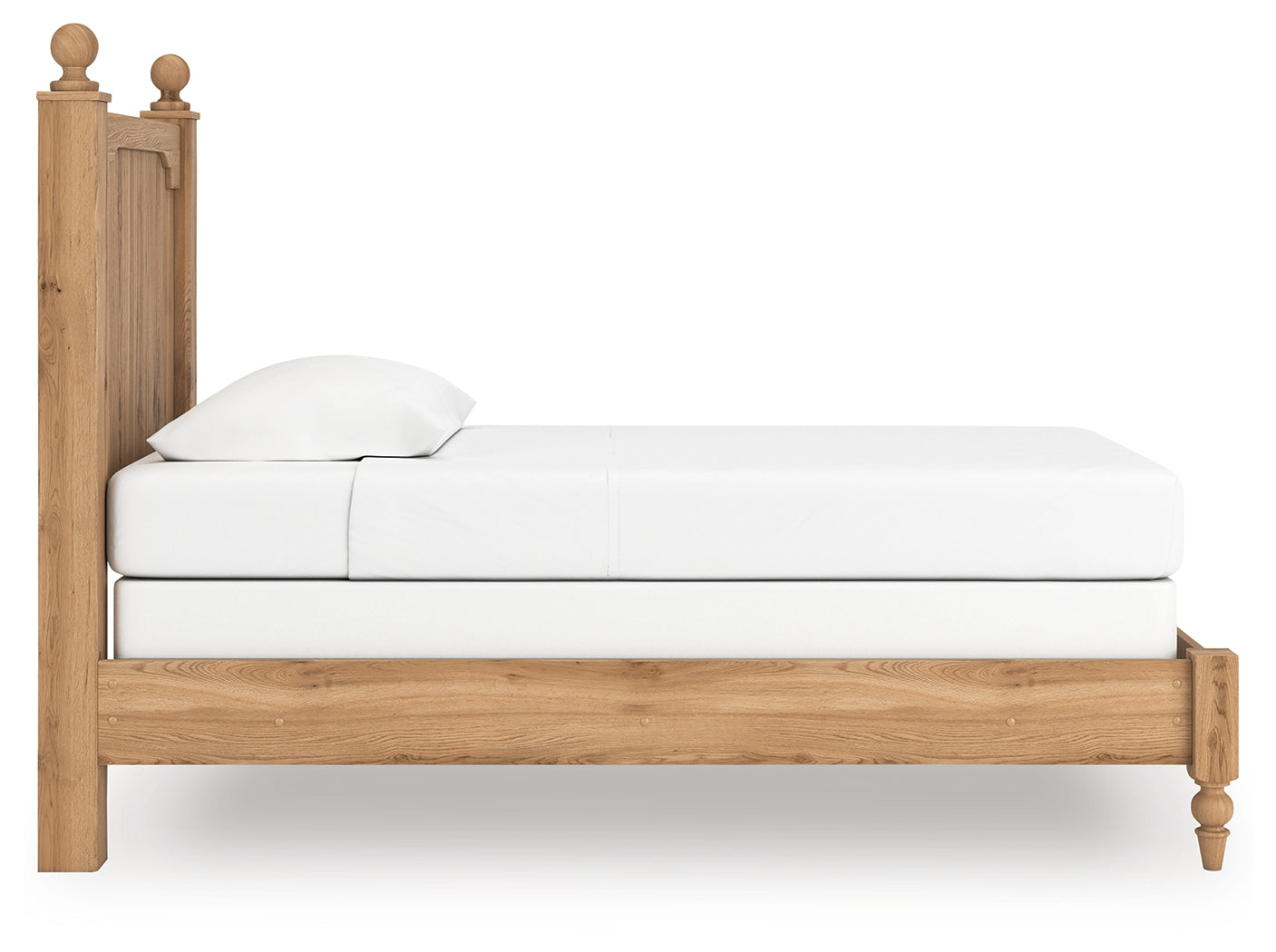 Aleaport Warm Brown Twin Panel Bed- Viva Furn