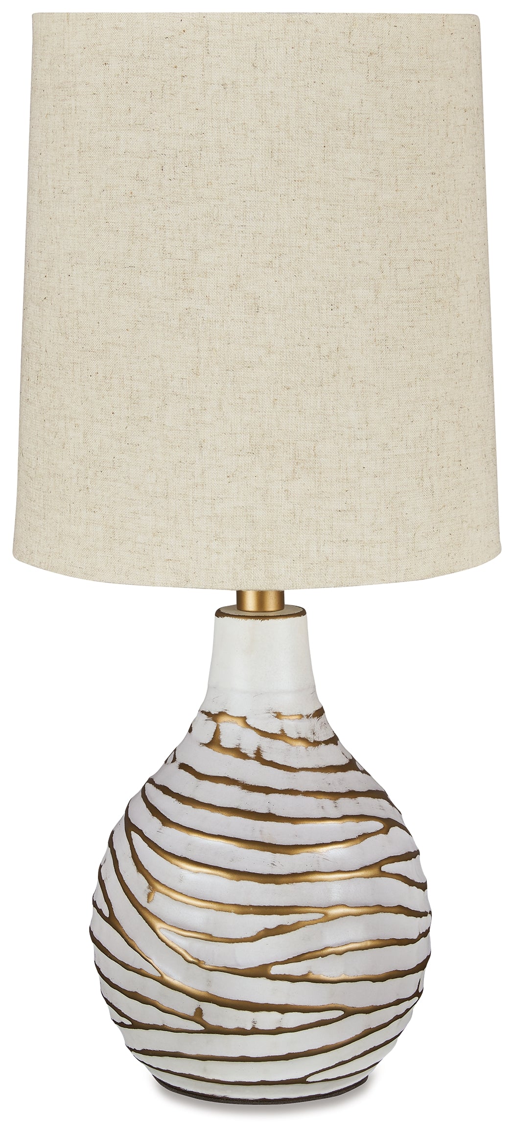 Aleela White/Gold Table Lamp (Set of 2)- Viva Furn