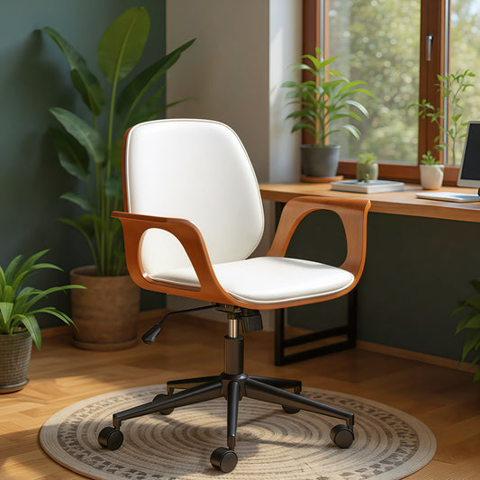 Ali White Office Chair - Ornate Home