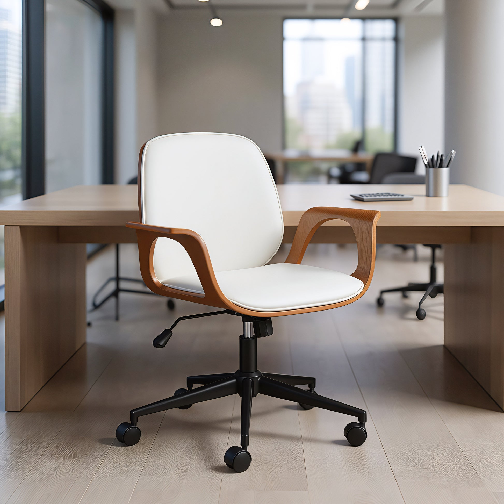 Ali White Office Chair - Ornate Home