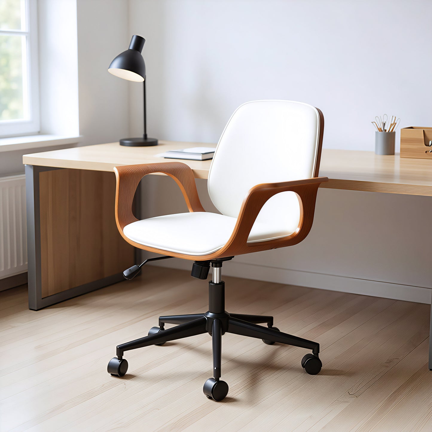 Ali White Office Chair - Ornate Home