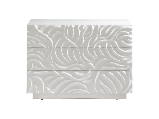 Alia White Plaster Nightstand - Ornate Home