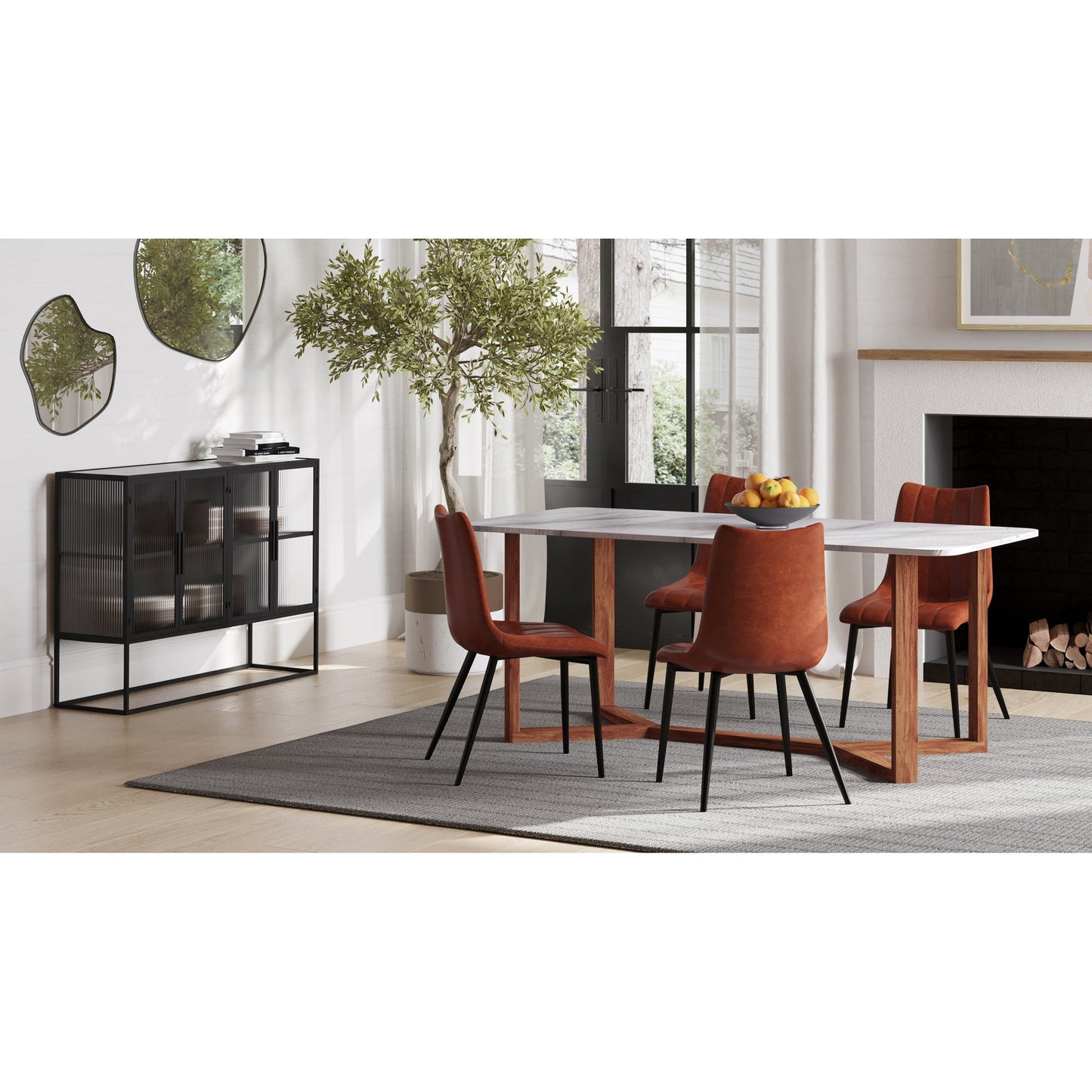 Alibi Brown Dining Chair (Set of 2) - Ornate Home