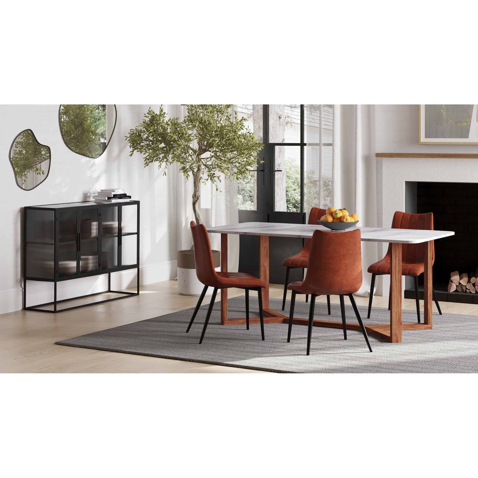 Alibi Brown Dining Chair (Set of 2) - Ornate Home