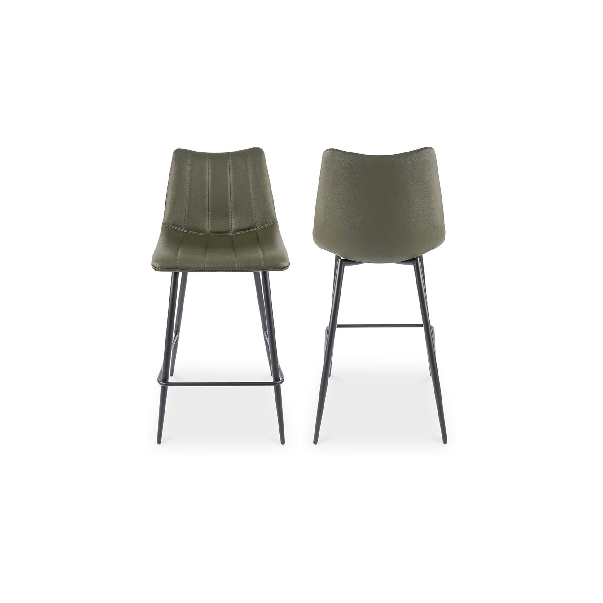 Alibi Dark Green Counter Stool (Set of 2) - Ornate Home
