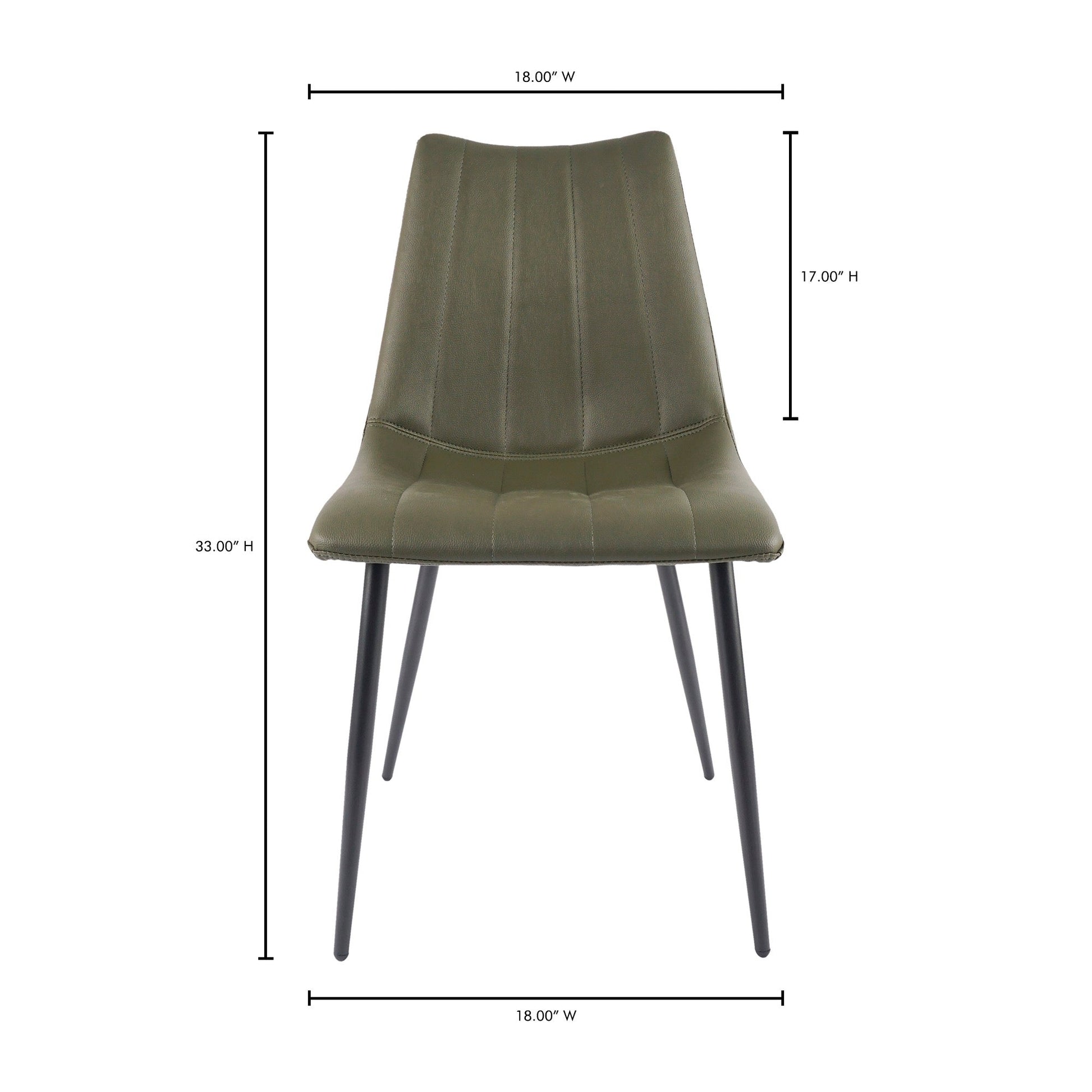 Alibi Dark Green Dining Chair (Set of 2) - Ornate Home