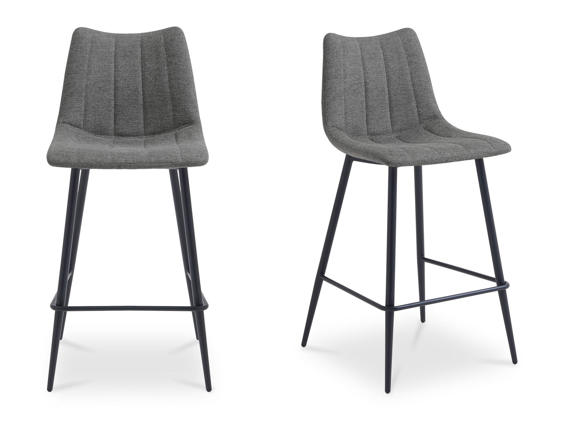 Alibi Dark Grey Counter Stool (Set of 2) - Ornate Home