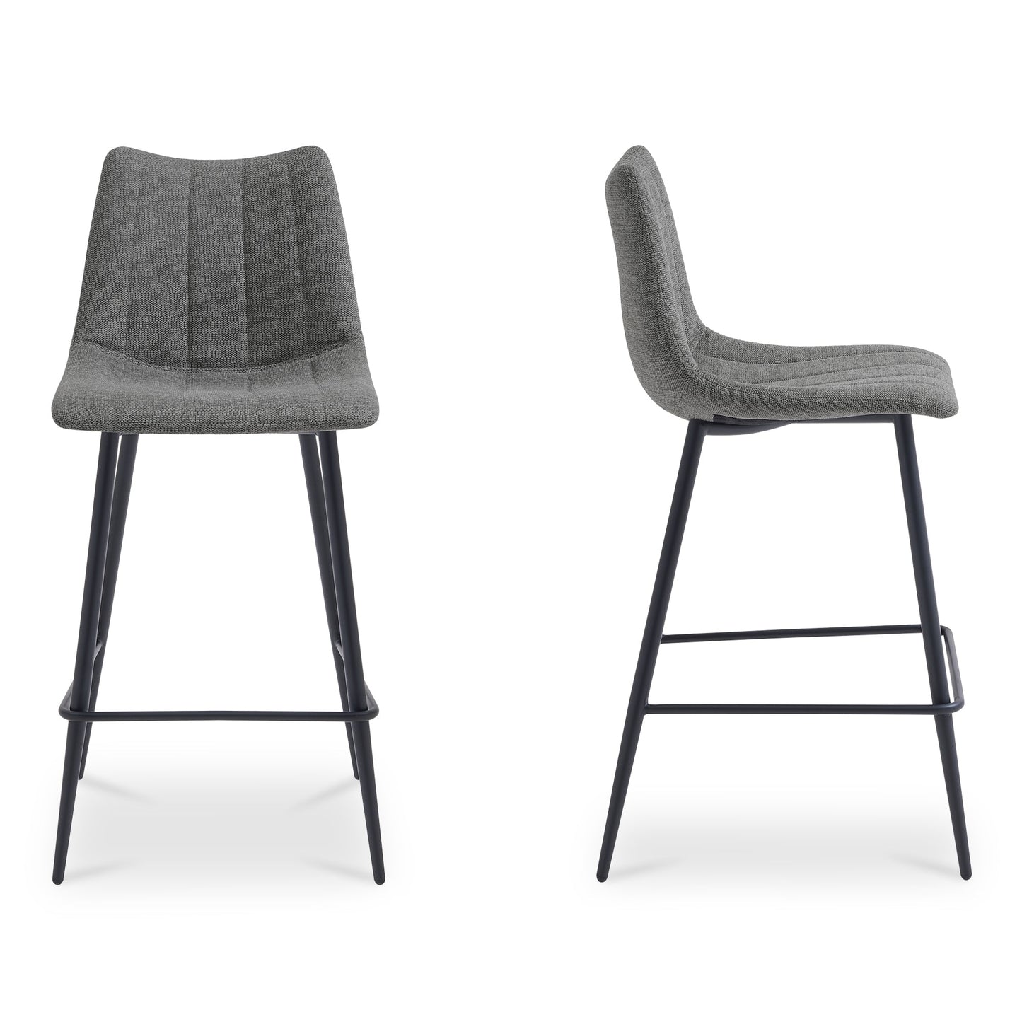 Alibi Dark Grey Counter Stool (Set of 2) - Ornate Home