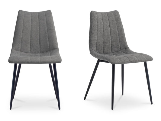 Alibi Dark Grey Dining Chair (Set of 2) - Ornate Home