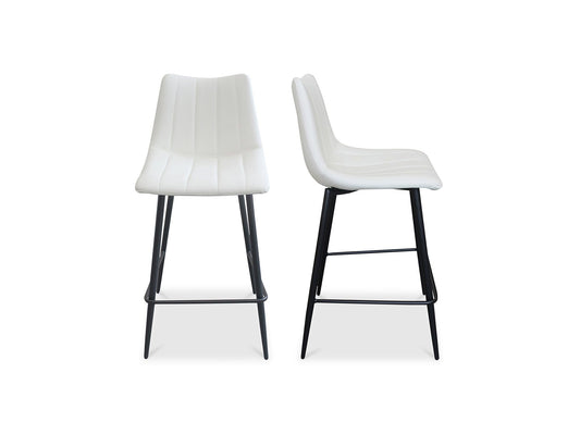 Alibi Ivory Counter Stool (Set of 2) - Ornate Home