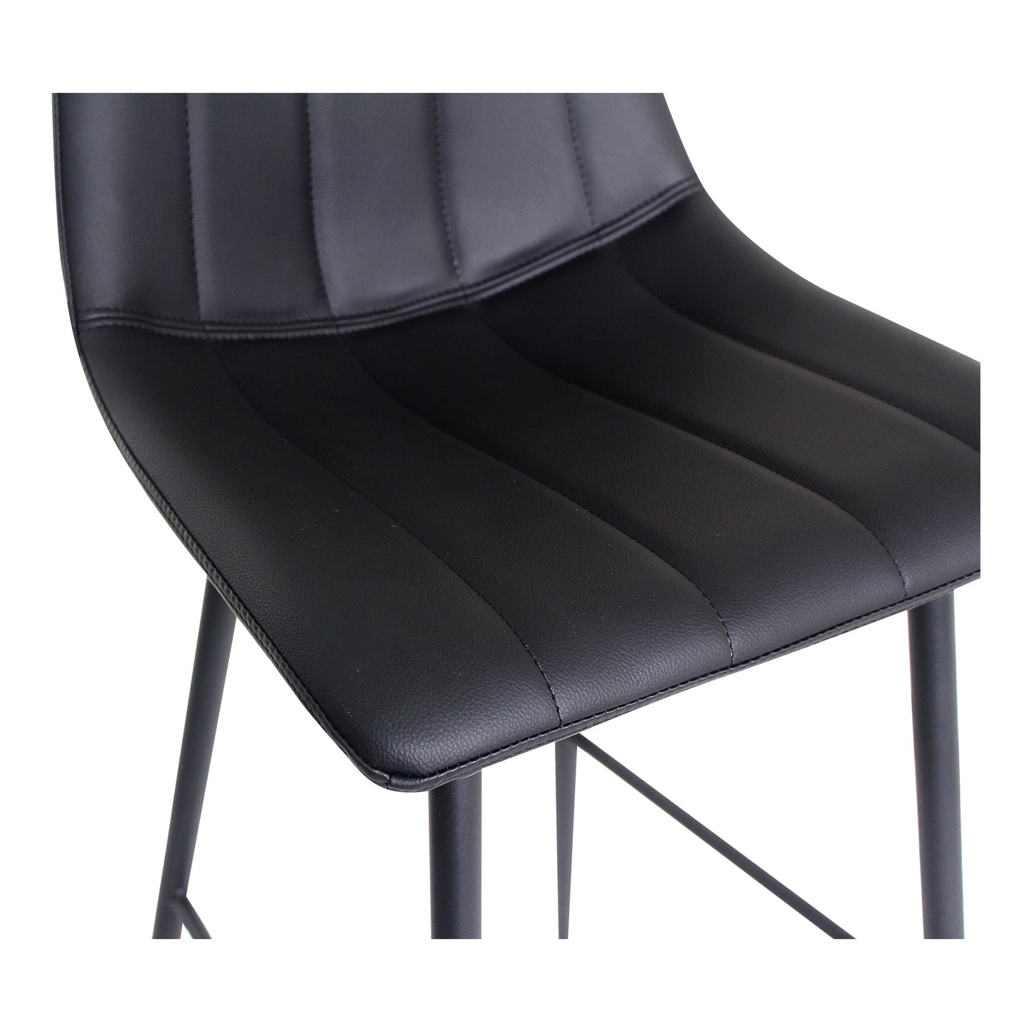Alibi Matte Black Barstool (Set of 2) - Ornate Home