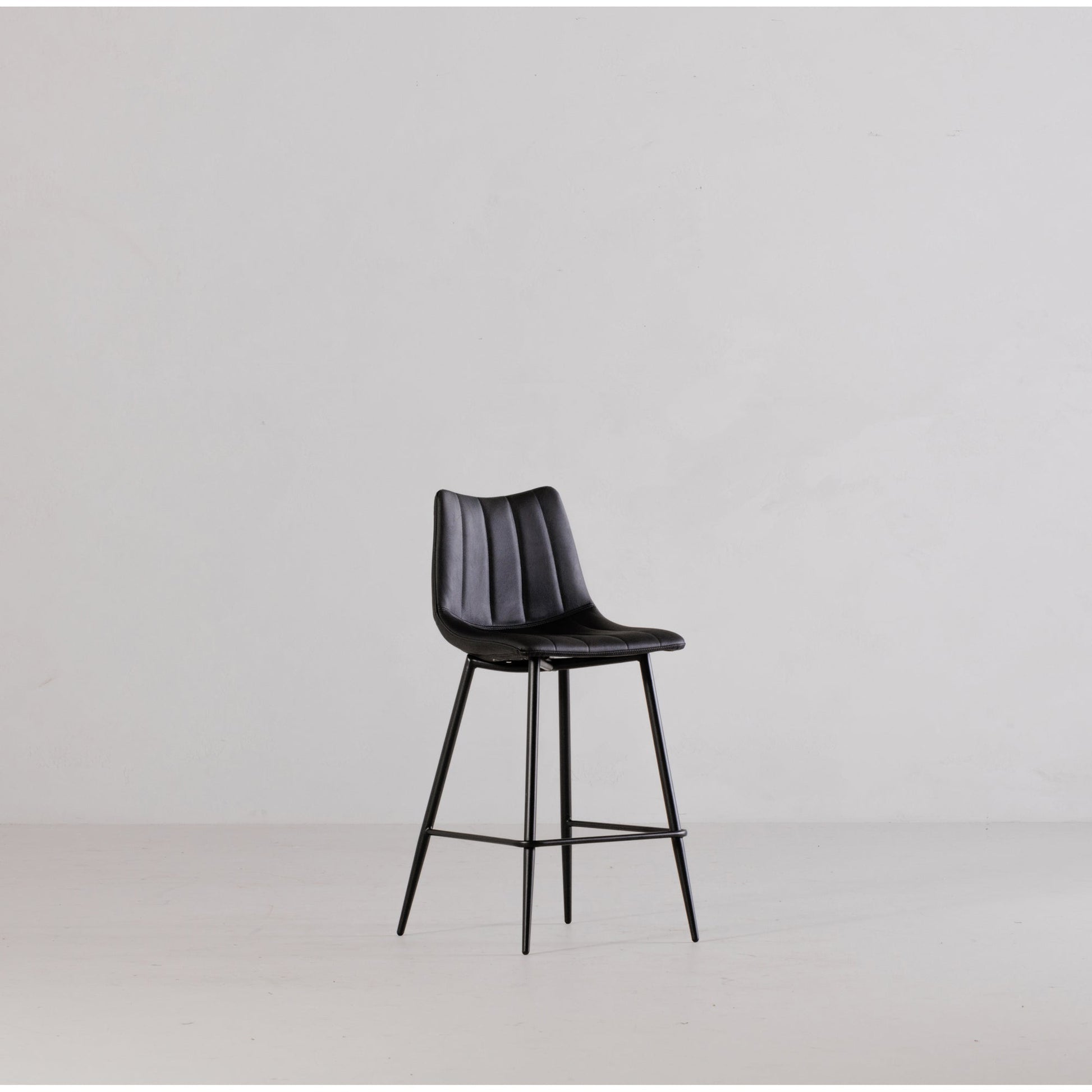 Alibi Matte Black Counter Stool (Set of 2) - Ornate Home
