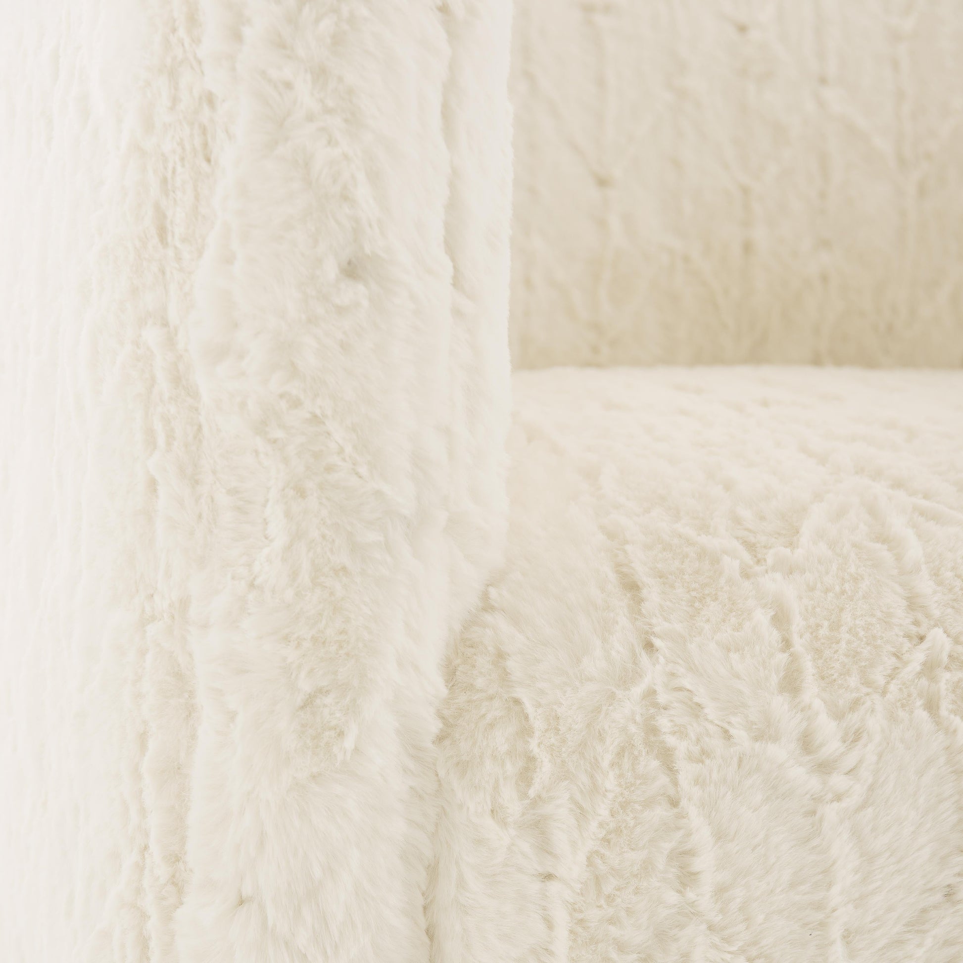 Aline White/Cream Fabric Swivel Chair - Ornate Home