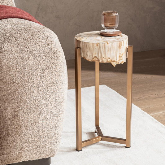 Alliza Natural Small Accent Table - Ornate Home
