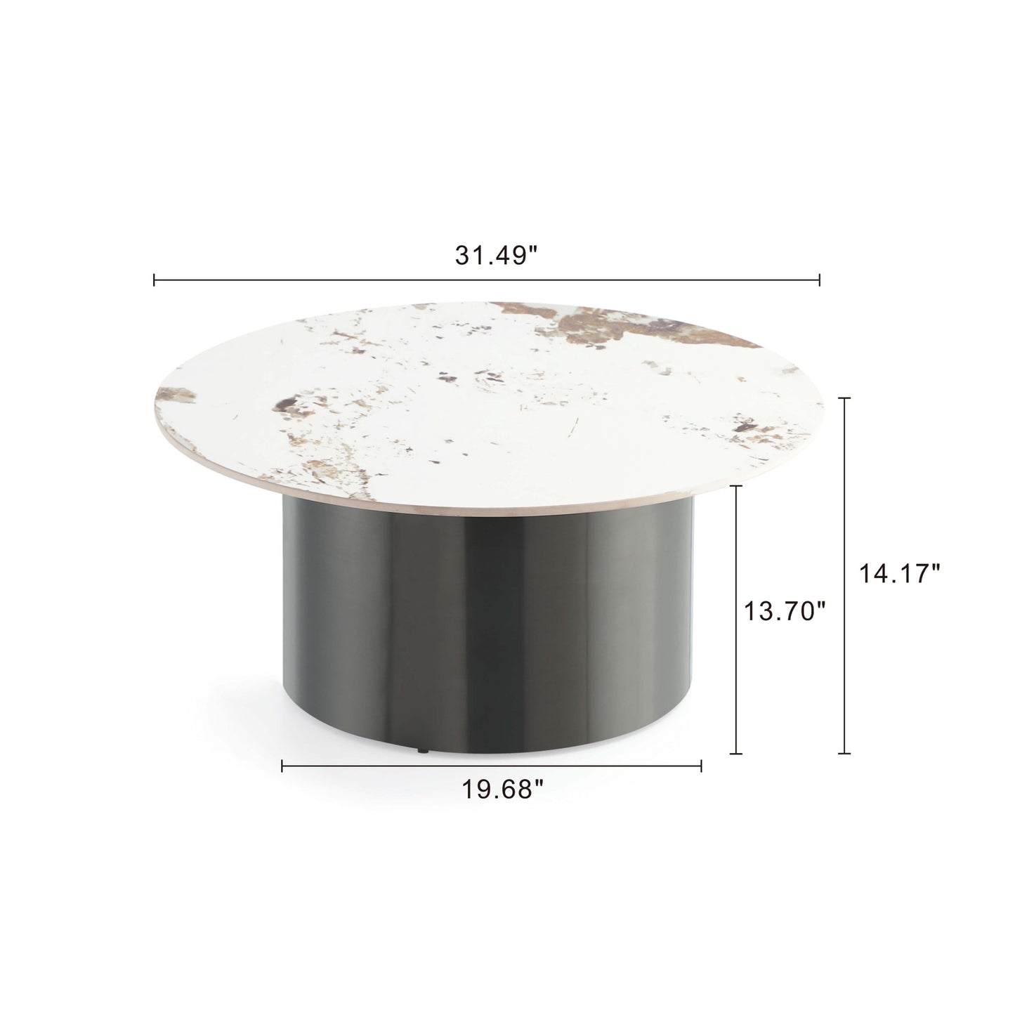 Alondra Coffee Table and End Table in Black (set of 2) - Ornate Home