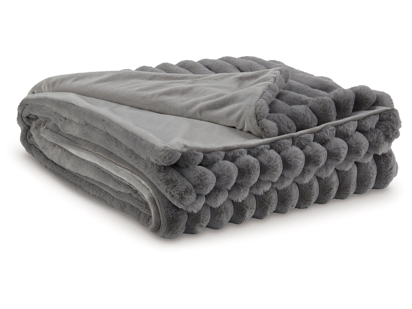 Alsonwell Gray Striped Throw- Viva Furn