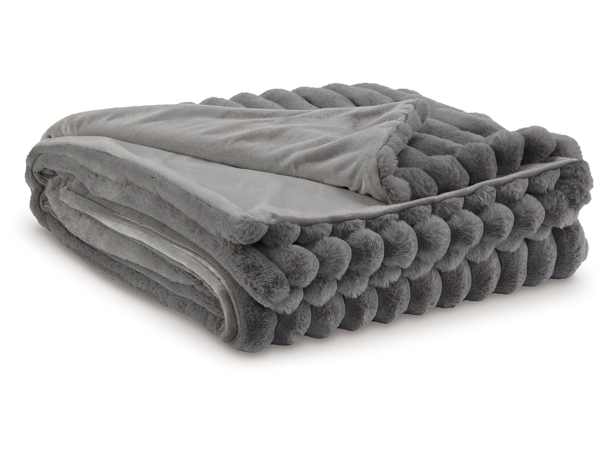 Alsonwell Gray Striped Throw- Viva Furn