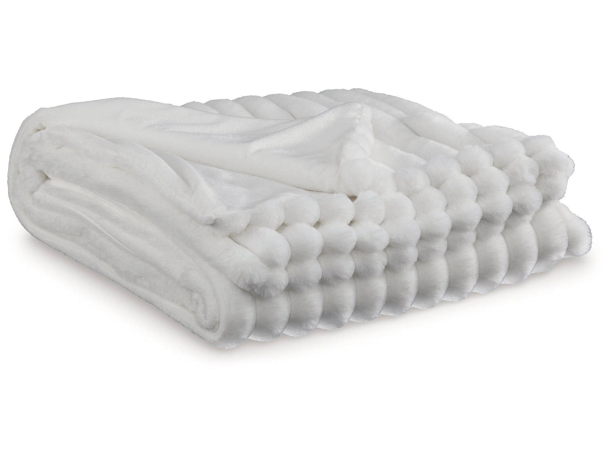Alsonwell White Striped Throw- Viva Furn