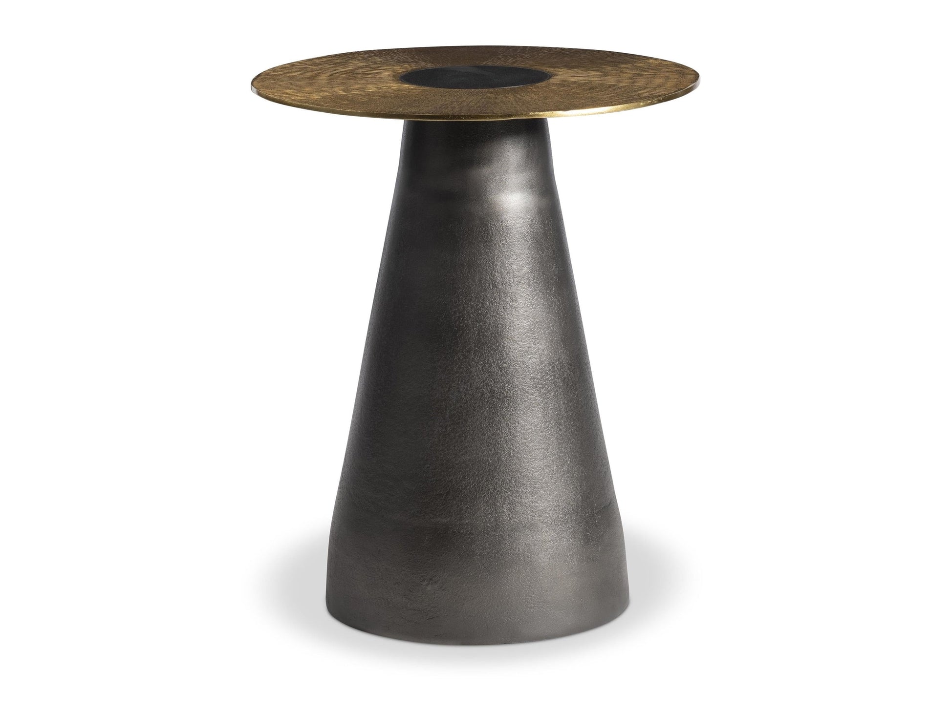 Alto Black Nickel/Antique Brass Accent Table - Ornate Home