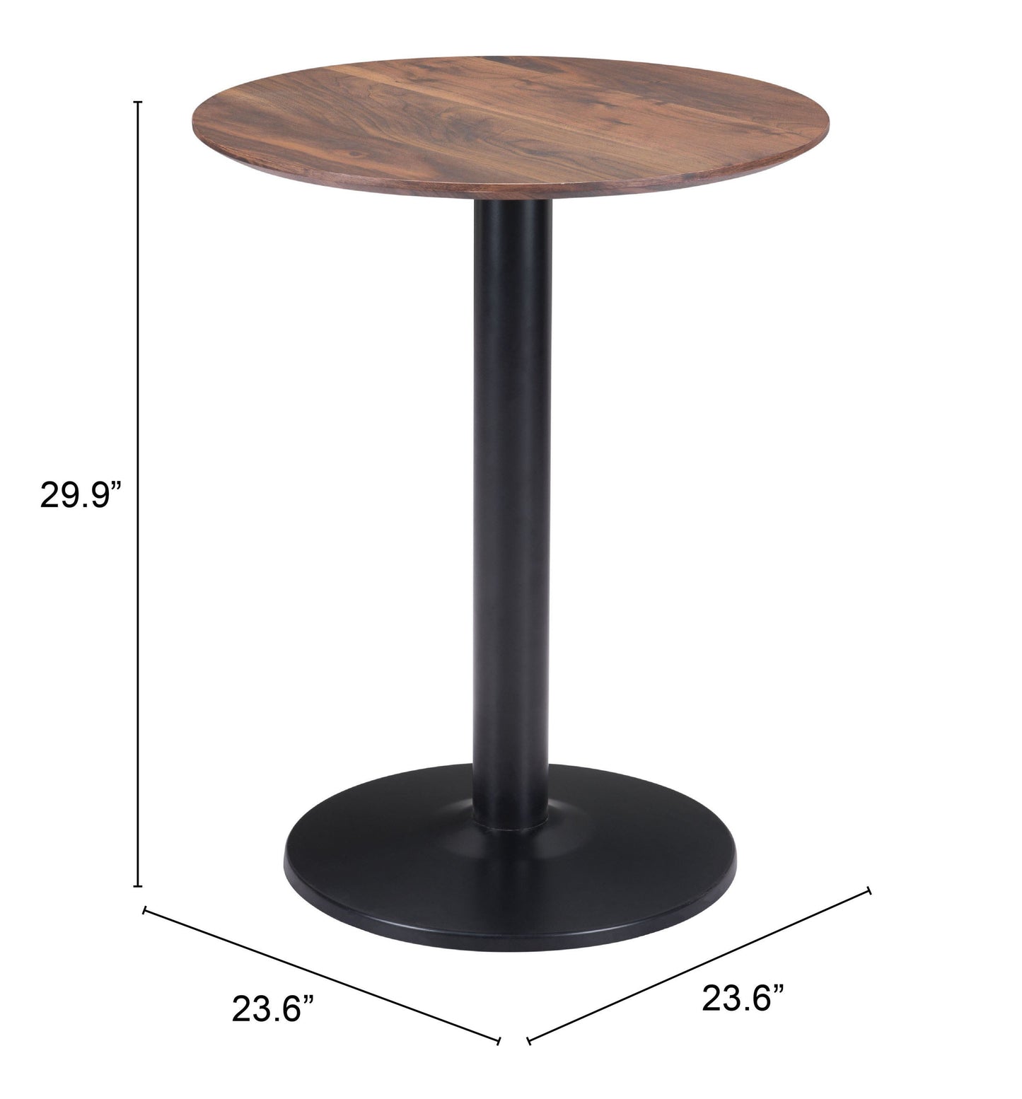 Alto Brown & Black Bistro Table - Ornate Home