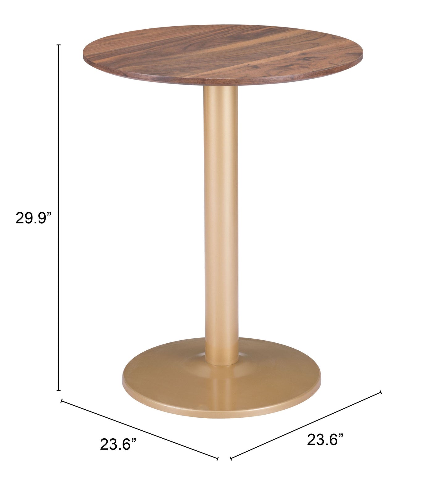 Alto Brown & Gold Bistro Table - Ornate Home