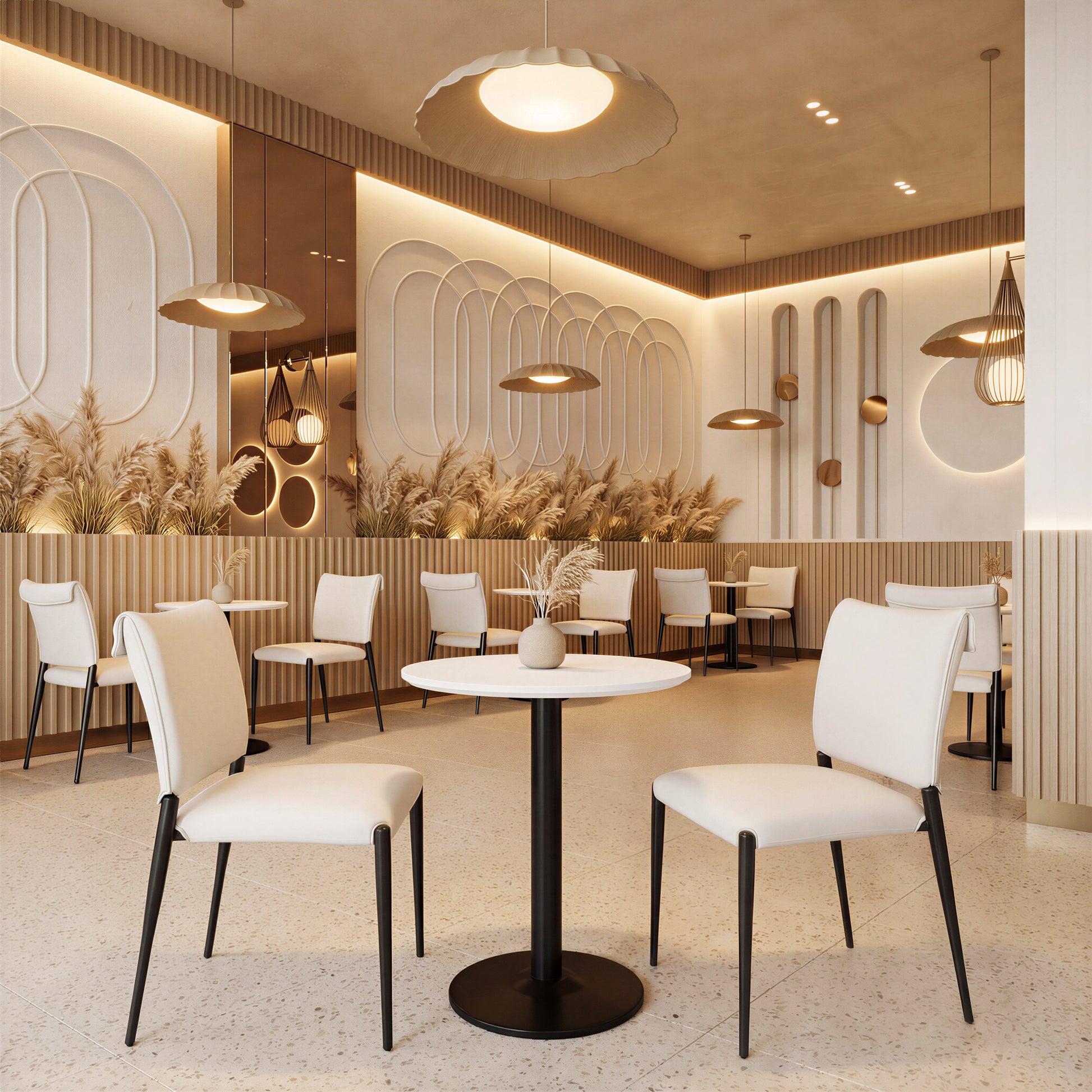 Alto White & Black Bistro Table - Ornate Home