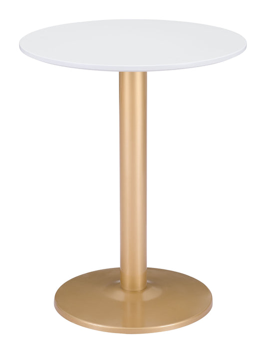Alto White & Gold Bistro Table - Ornate Home