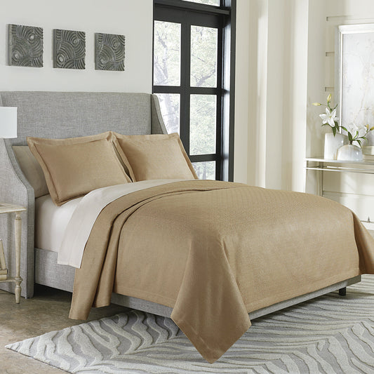Alton Gold 3-Piece Throw/Coverlet Set - Ornate Home