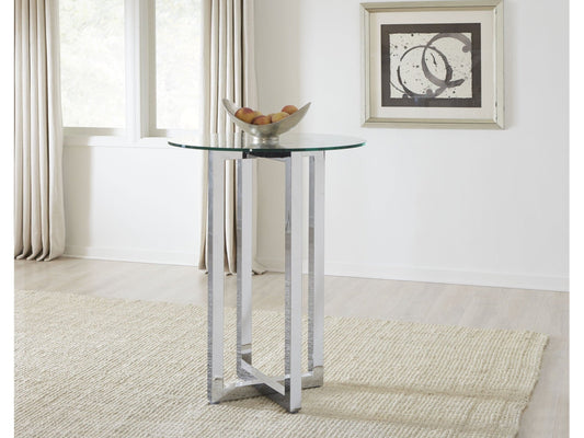 Amalfi 32 inch Round Glass Top Bar Table - Ornate Home