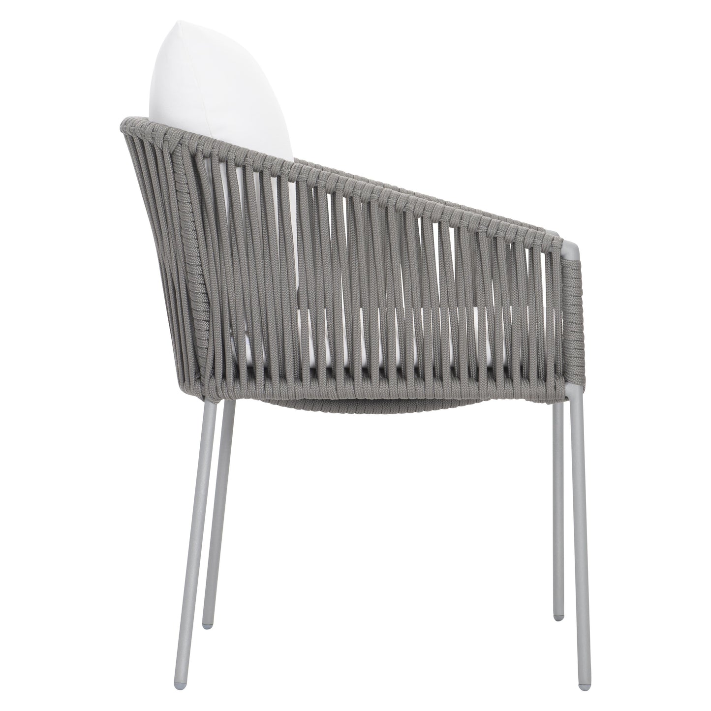 Amalfi Charcoal Mist/White/Cream Outdoor Arm Chair - Ornate Home