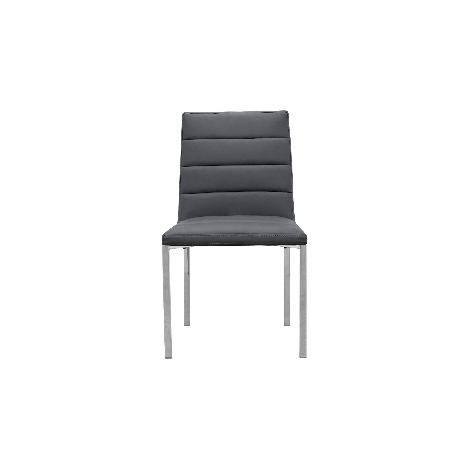 Amalfi Metal Back Chair in Cobalt Leather (Set of 2) - Ornate Home