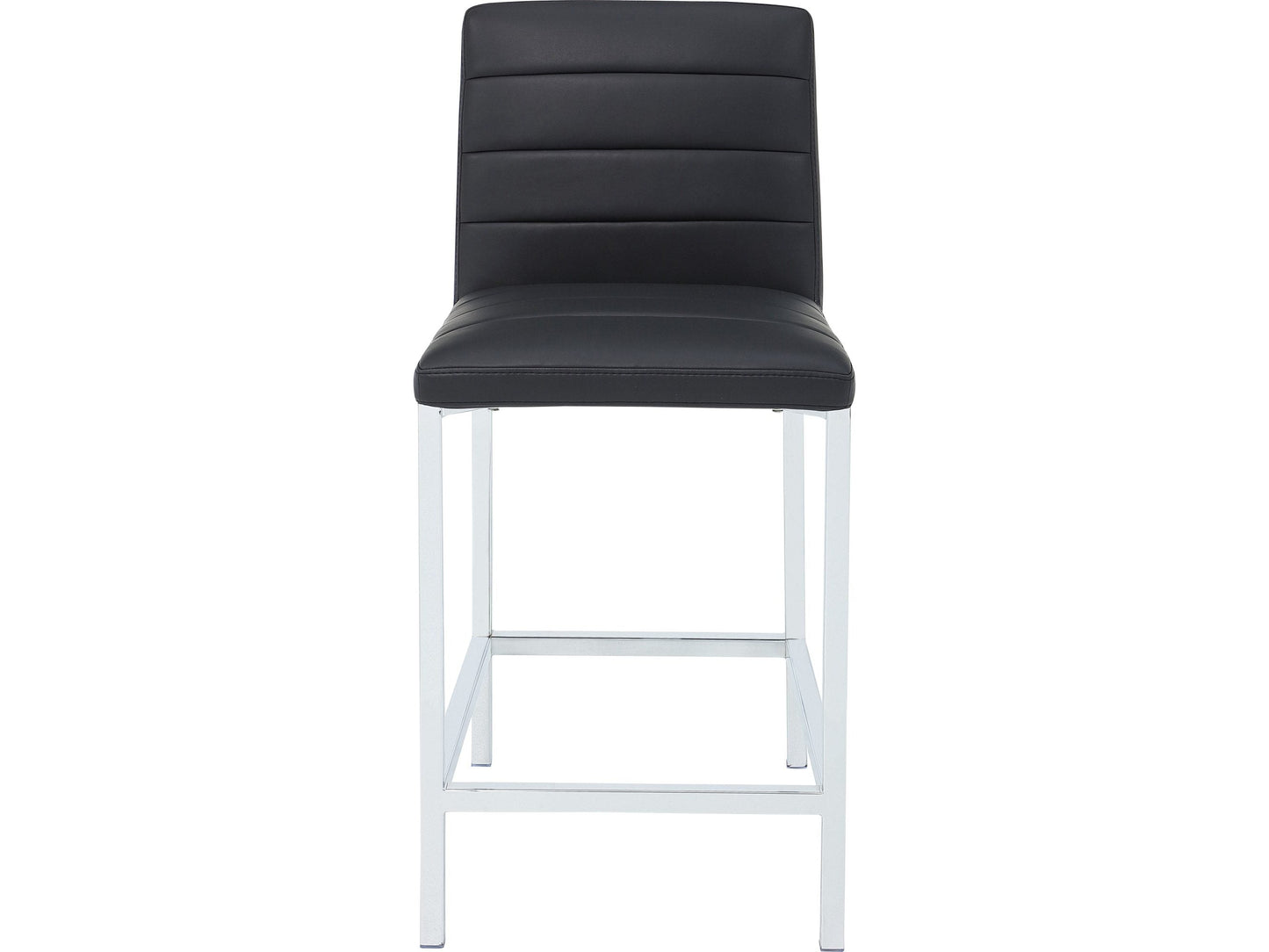 Amalfi Soot/Chrome Metal Back Counter Stool (Set of 2) - Ornate Home