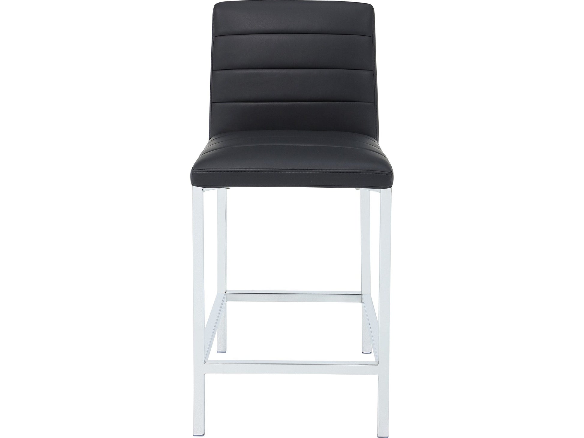 Amalfi Soot/Chrome Metal Back Counter Stool (Set of 2) - Ornate Home