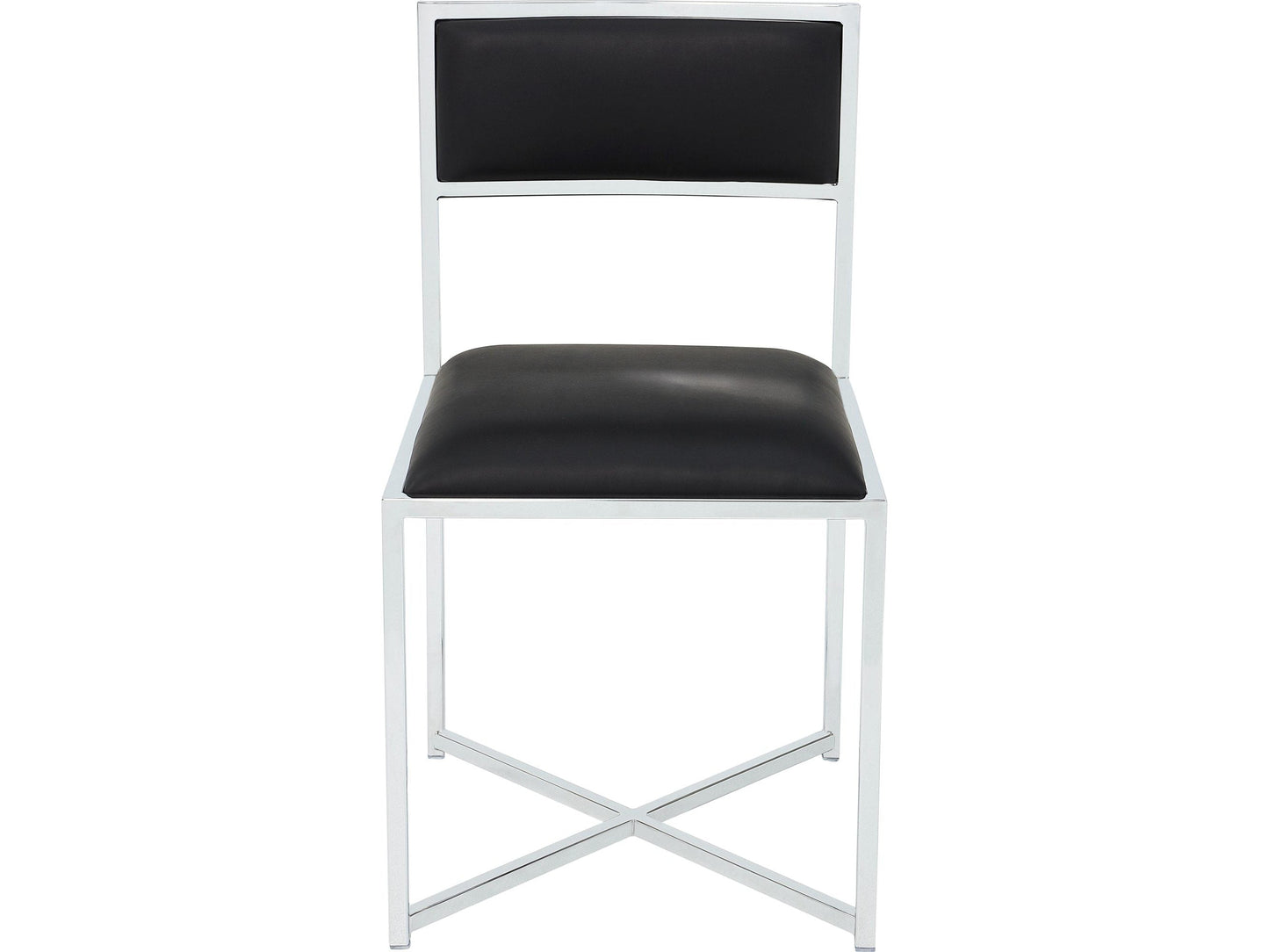 Amalfi Soot/Chrome X Base Chair (Set of 2) - Ornate Home