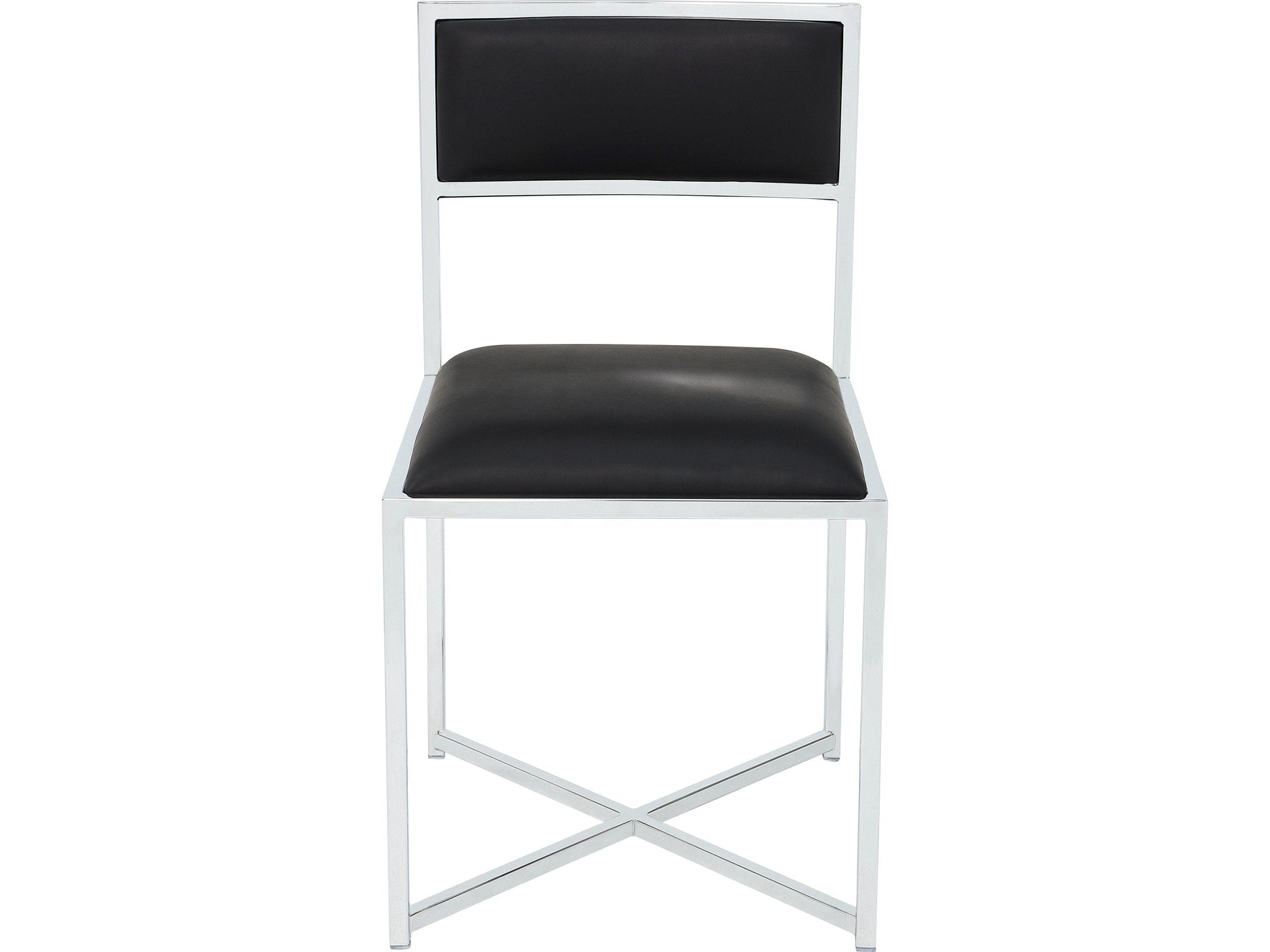 Amalfi Soot/Chrome X Base Chair (Set of 2) - Ornate Home