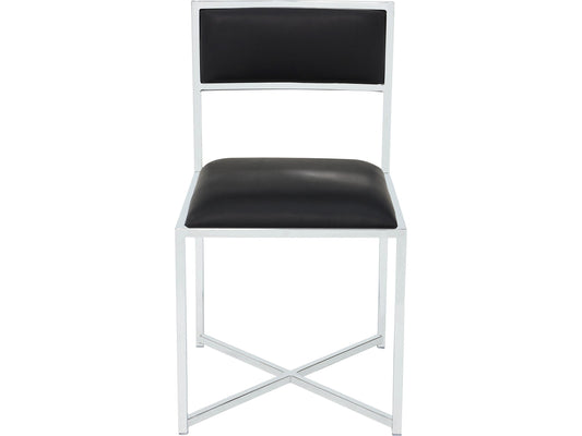 Amalfi Soot/Chrome X Base Chair (Set of 2) - Ornate Home