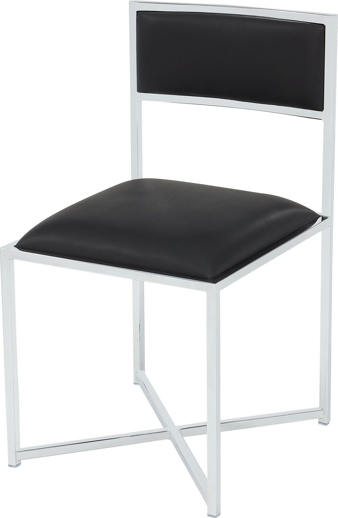Amalfi Soot/Chrome X Base Chair (Set of 2) - Ornate Home