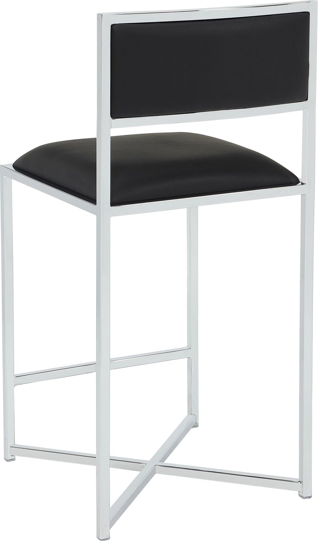 Amalfi Soot/Chrome X Base Counter Stool (Set of 2) - Ornate Home
