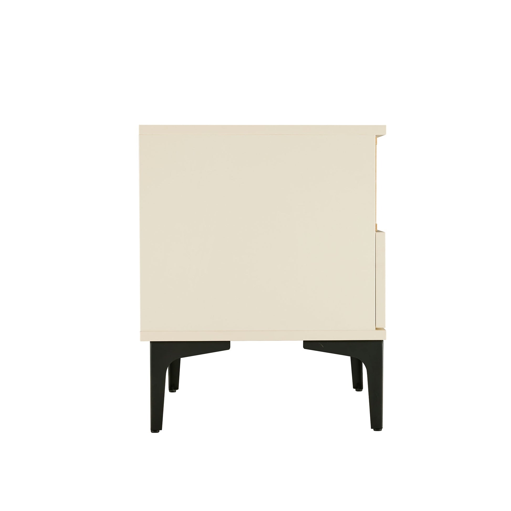 Amara Nightstand in Cream and Natural Oak (set of 2) - Ornate Home